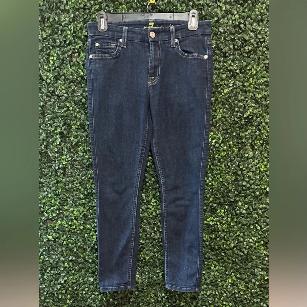 MADEWELL 7 KIMMIE CROP JEANS IN DARK RINSE INDIGO - Picture 4 of 12